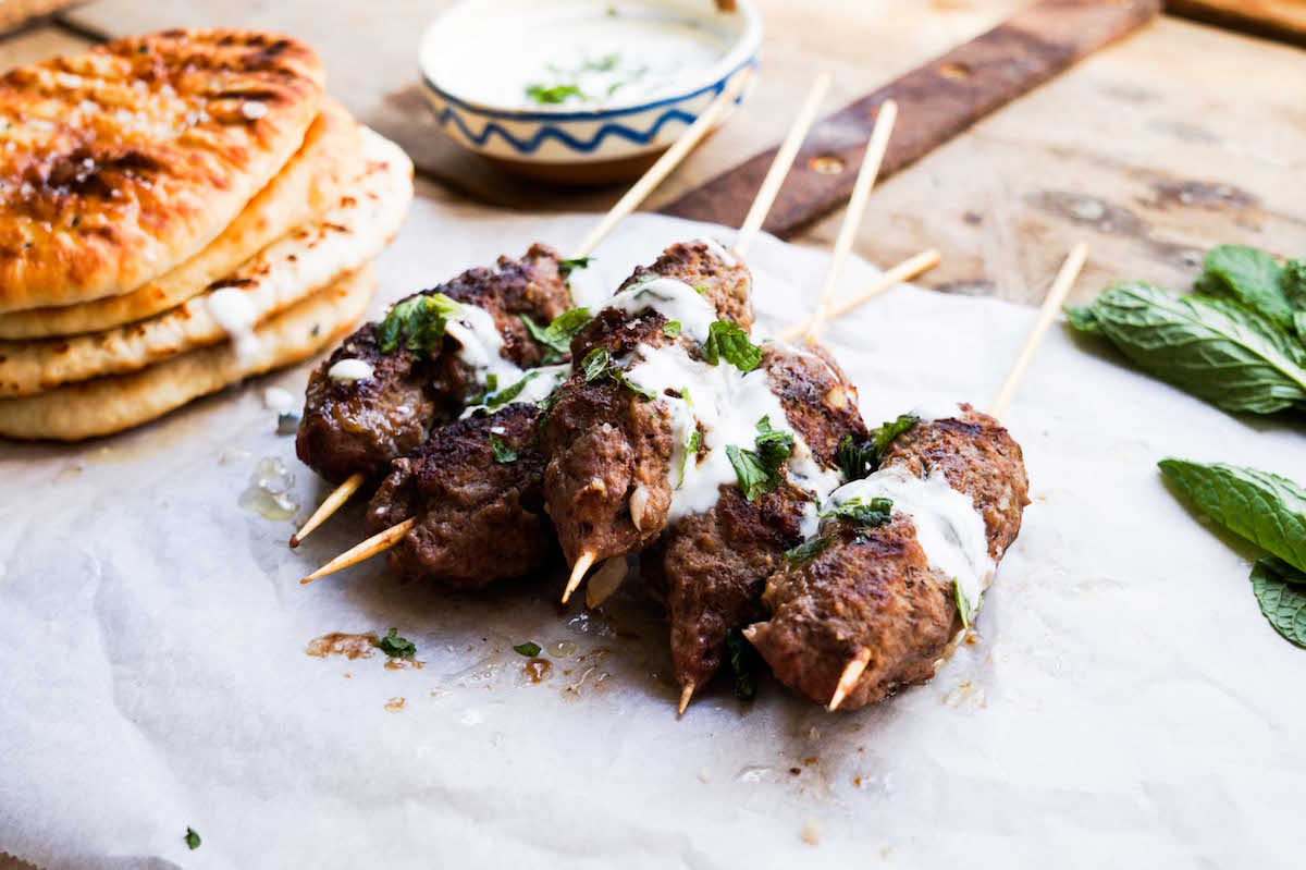 Kofta with homemade flatbread?